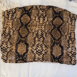 Snake skin tube top